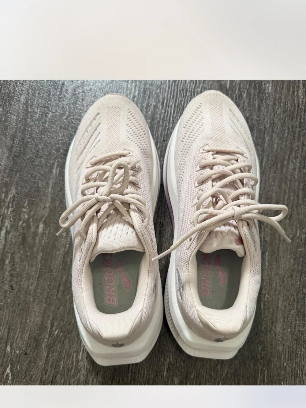 Brooks Women's Light Pink Running Shoes with Mint and Lavender Accents